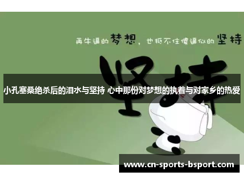 小孔塞桑绝杀后的泪水与坚持 心中那份对梦想的执着与对家乡的热爱